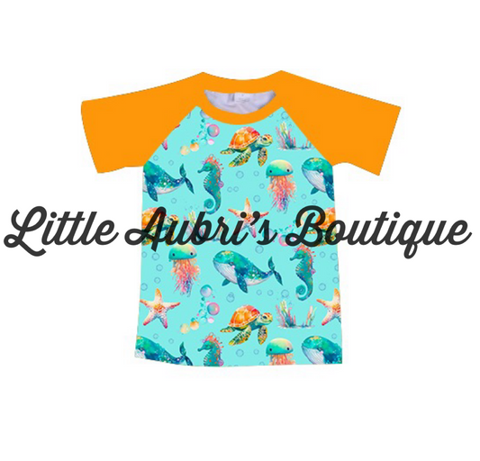 Adult Sea Life Raglan