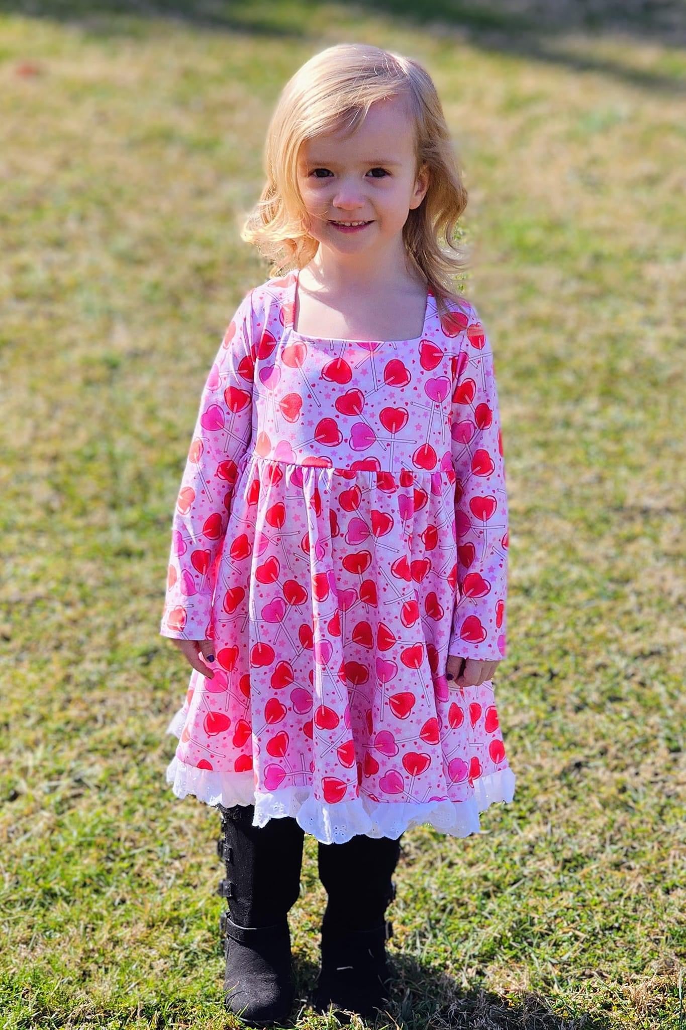 I’m a Sucker for You Lace Tie Back Long Sleeve Dress