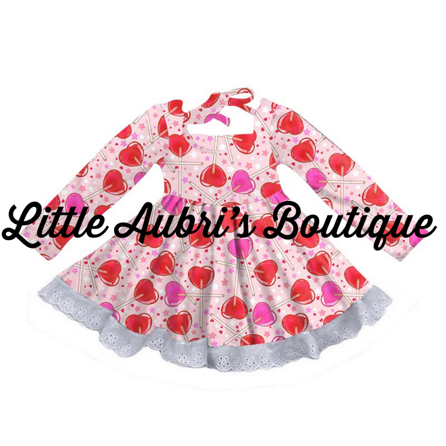 I’m a Sucker for You Lace Tie Back Long Sleeve Dress