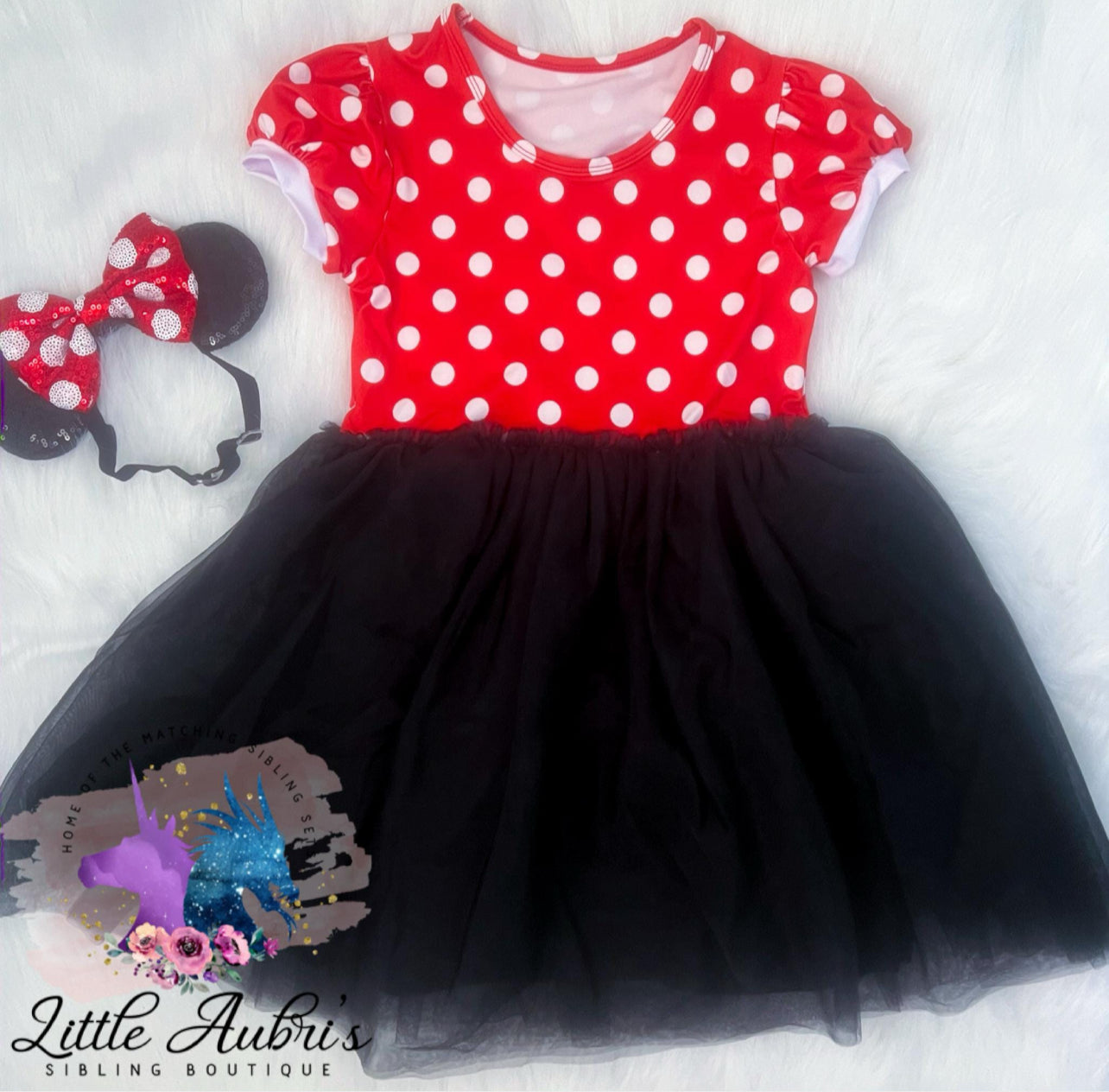PREORDER Red Polka Short Sleeve Tutu Dress CLOSES 9/13
