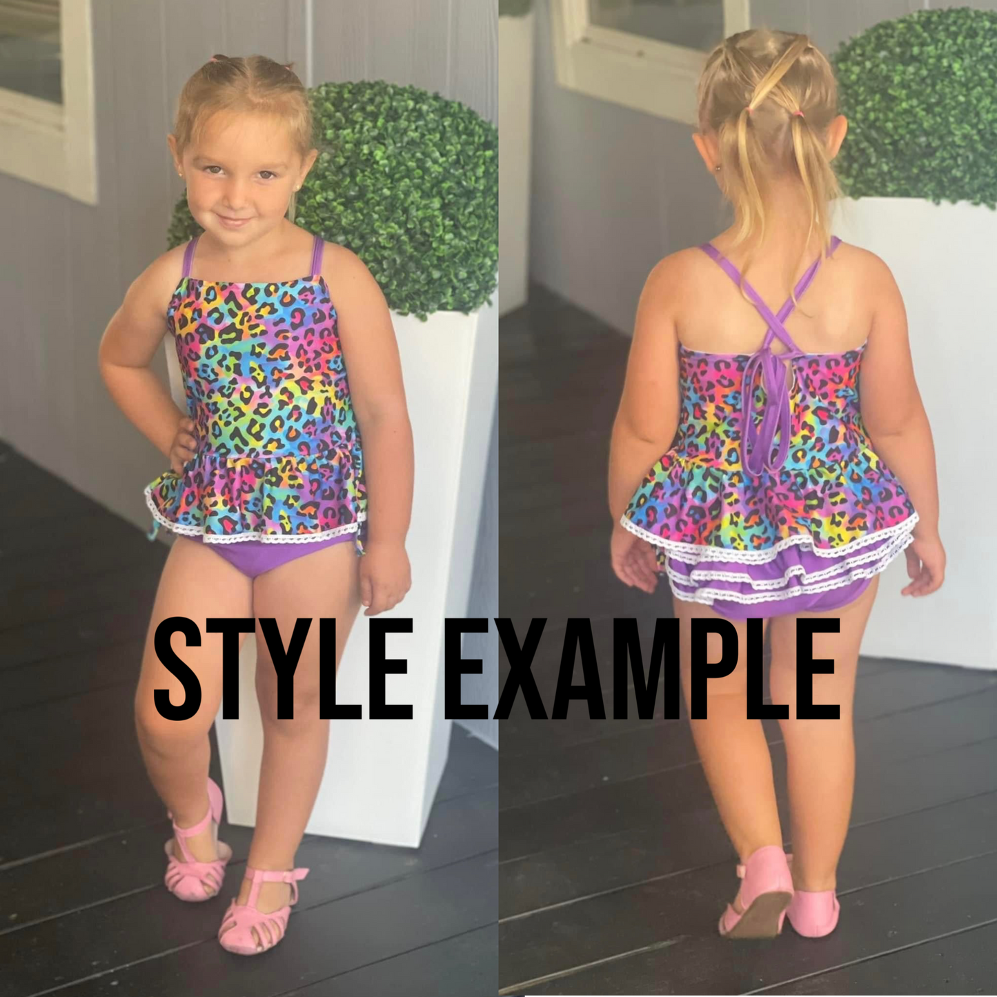 Vintage Mouse 2 PC Tankini Swimsuit