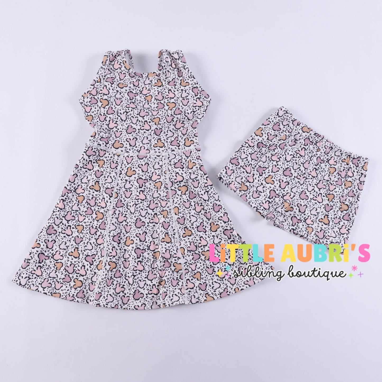 LEOPARD MOUSE Athletic Dress + Detached Shorts Set (*SHIPS MID NOV)