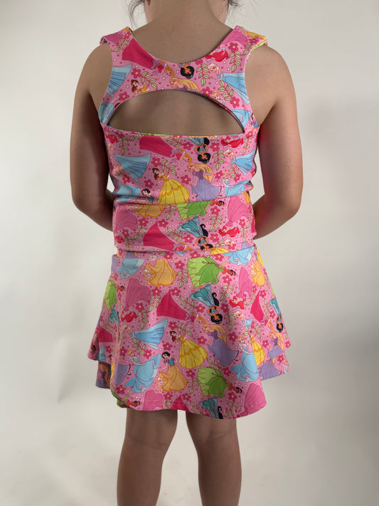 NEON PRINCESS Yoga Crop Skort Set (*SHIPS END MARCH)