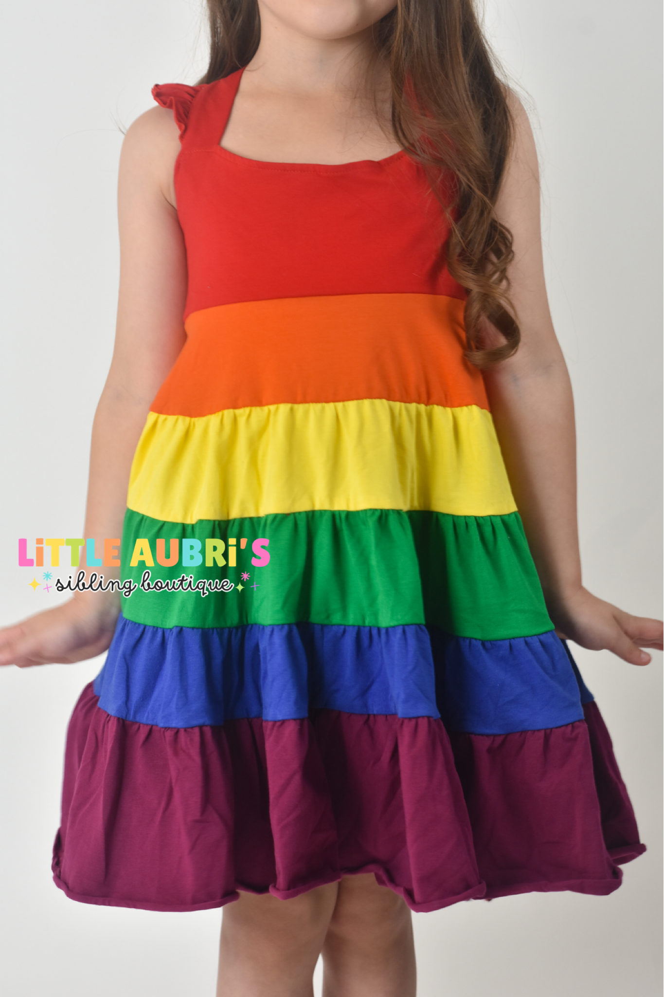 Over the Rainbow Tiered Ruffle Dress