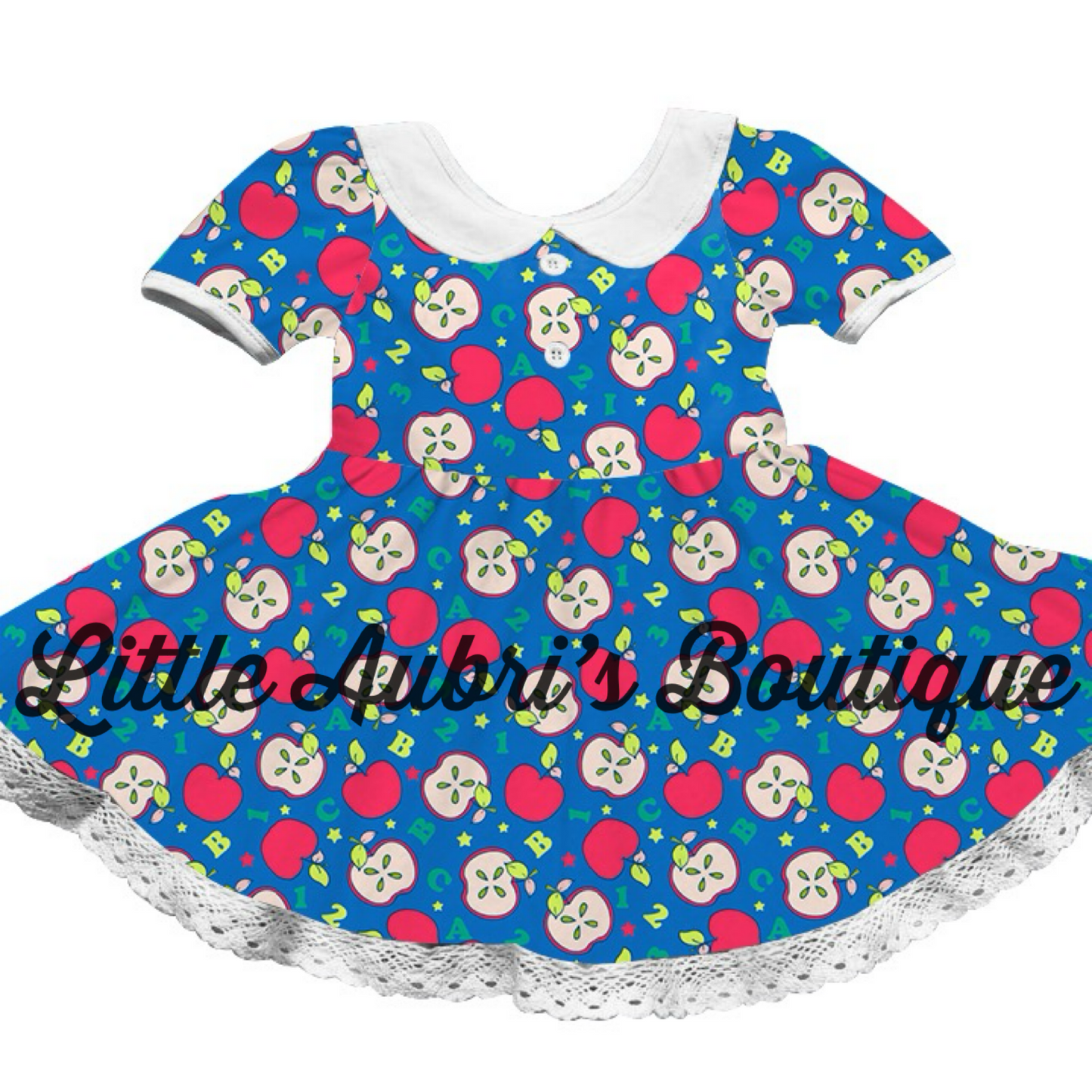 Schoolhouse Apples Lace Dress