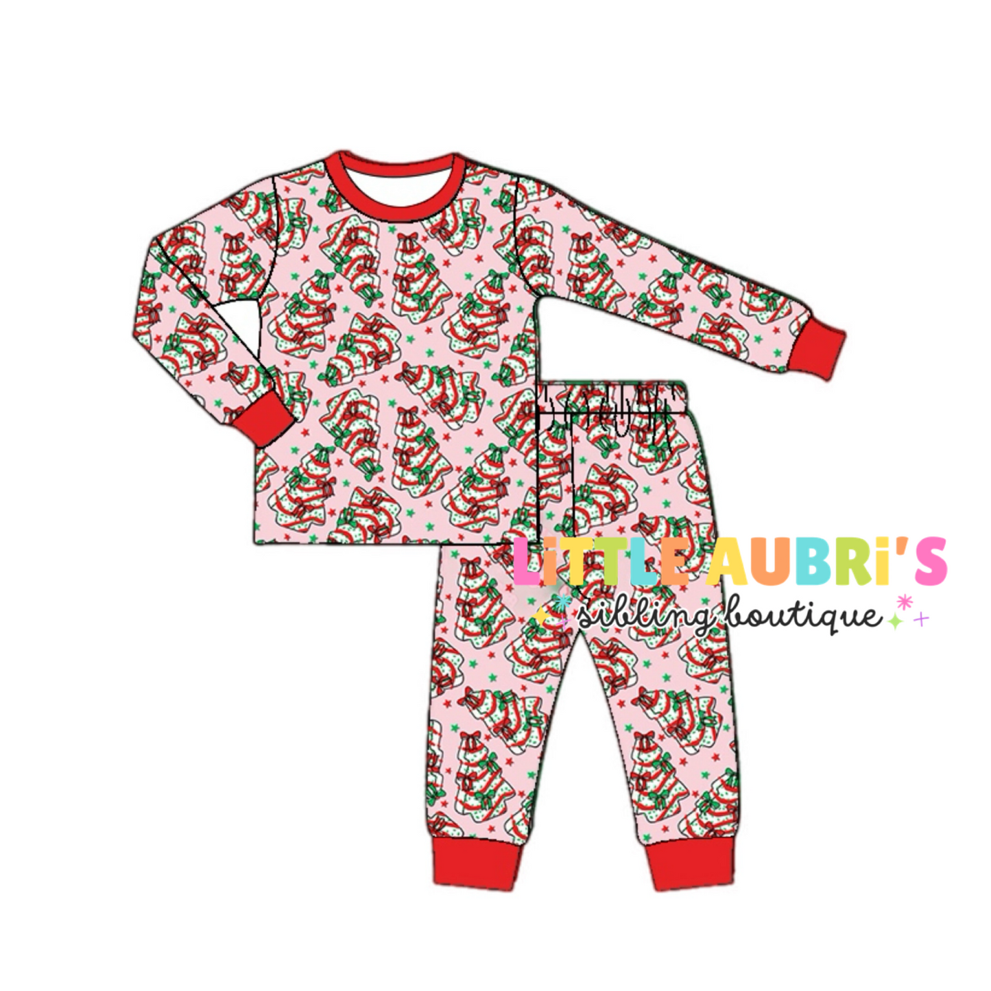 PINK CHRISTMAS CAKES Pajama Set (*SHIPS MID OCT)