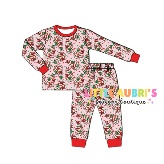 PINK CHRISTMAS CAKES Pajama Set (*SHIPS LATE NOV)