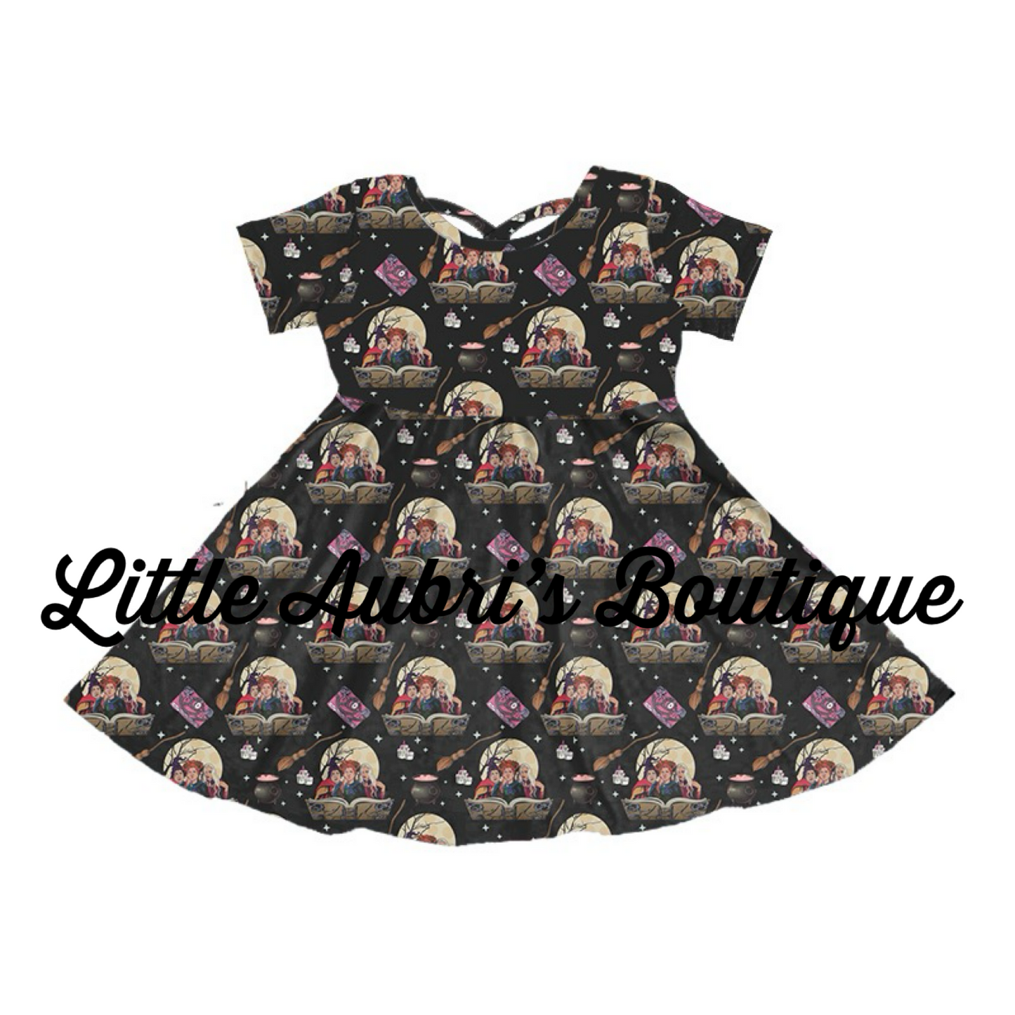 Witch Sisters Cross Back Twirl Dress