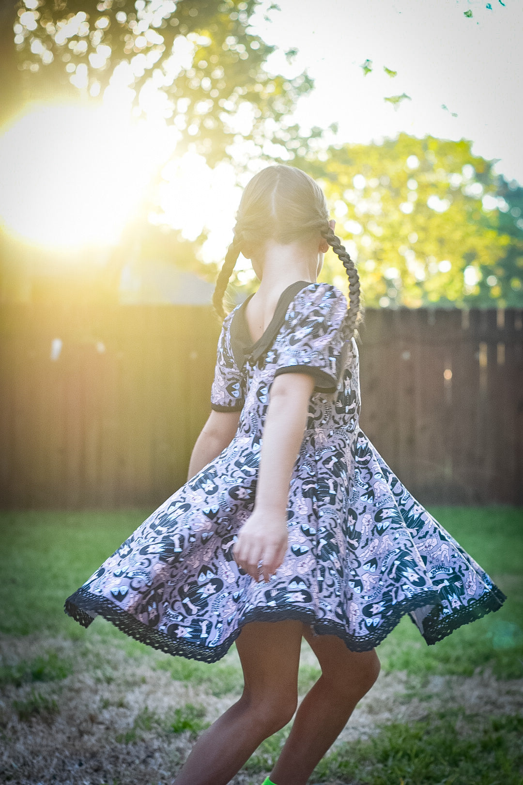 Vintage Wednesday Style Collar Lace Dress