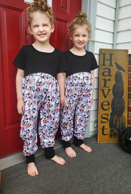 Spooky Mouse Friends Harem Romper