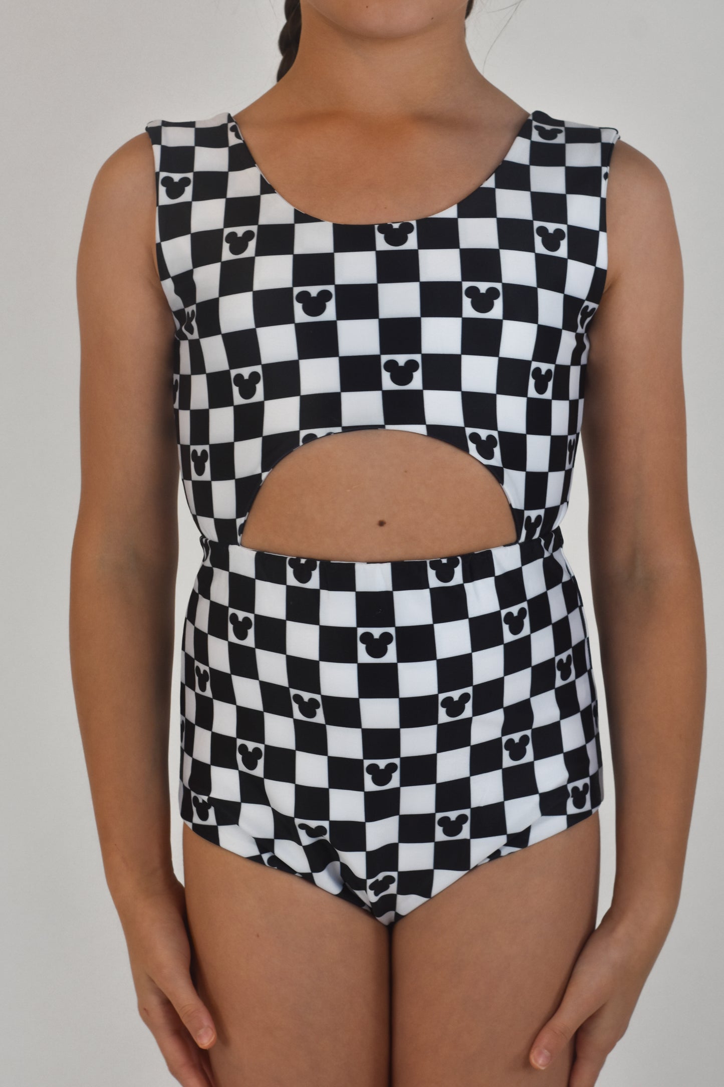 CHECKERED MOUSE 1 Pc Cutout Swimsuit