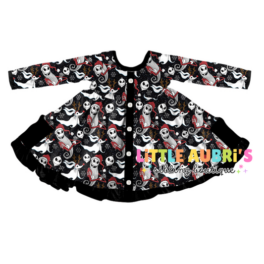 CHRISTMAS NIGHTMARE Pocket Dress (*SHIPS LATE NOV)