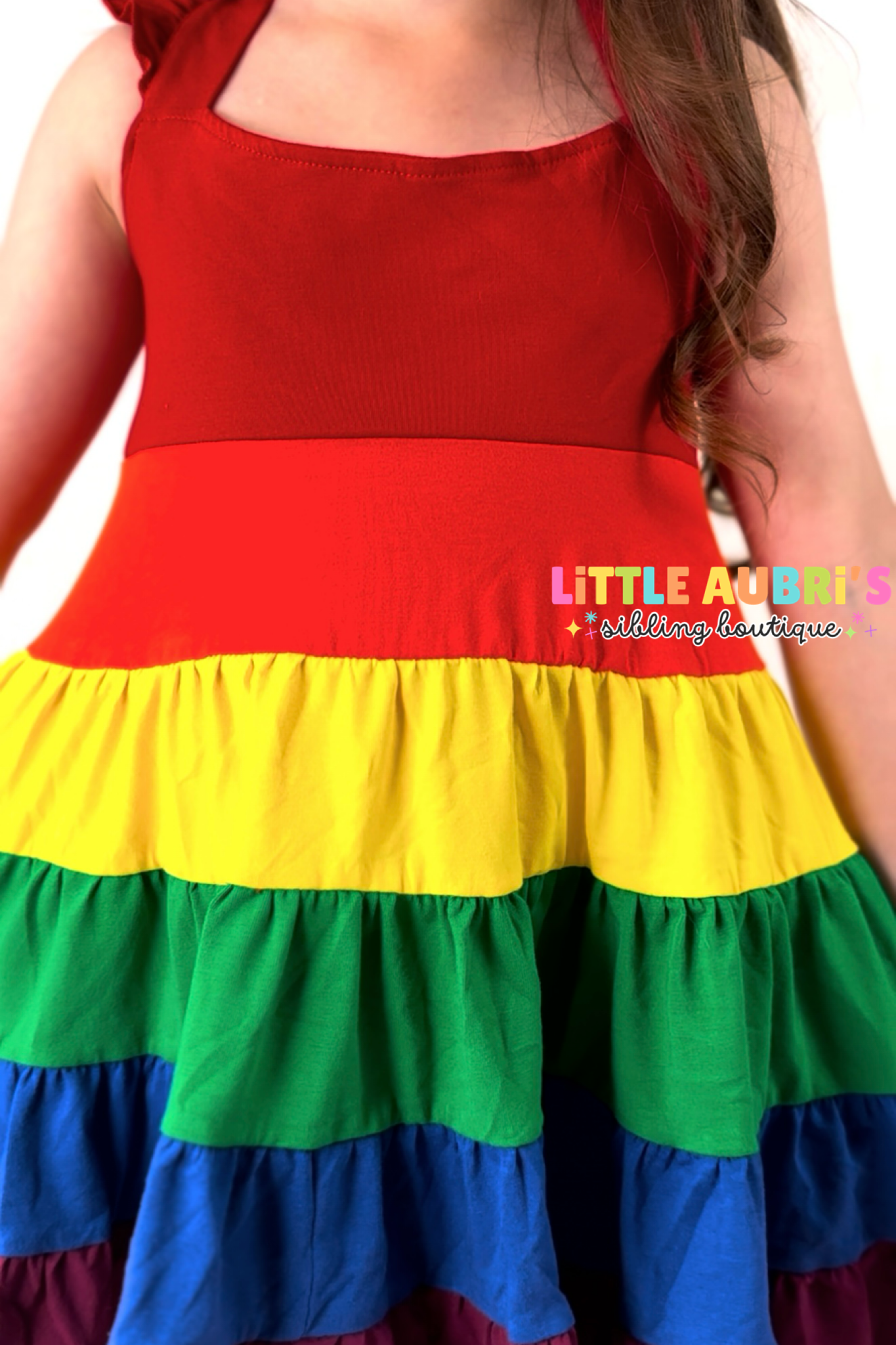 Over the Rainbow Tiered Ruffle Dress