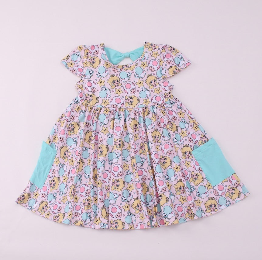 Mushroom Princess Bow Back Dress