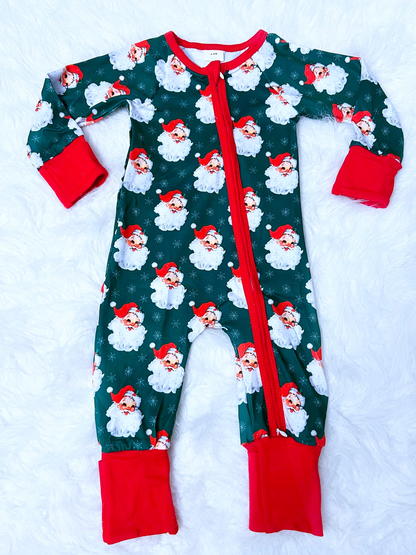Vintage Santa Zip Jammies