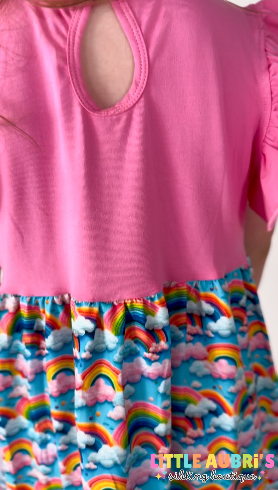 3D Rainbow Lace Pocket Dress