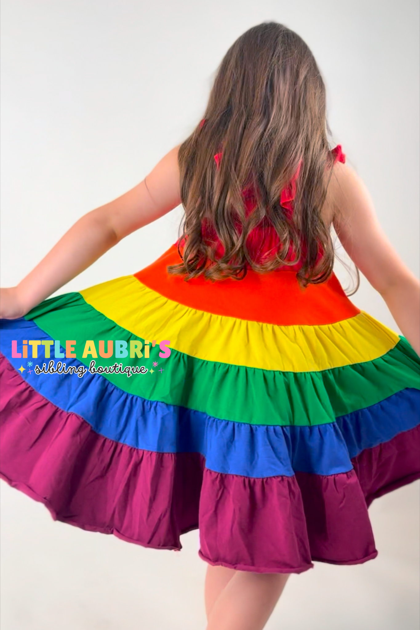 Over the Rainbow Tiered Ruffle Dress