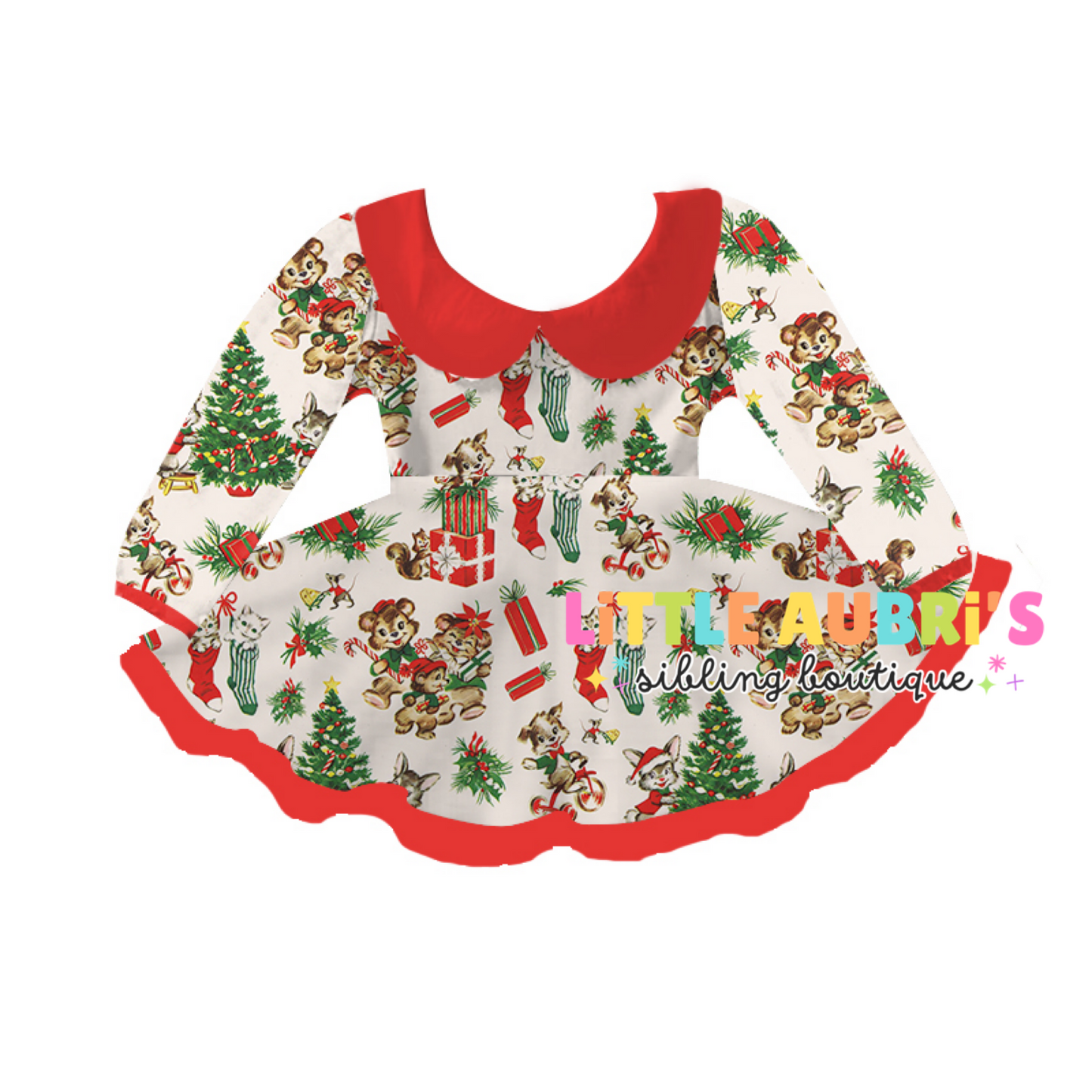 VINTAGE CHRISTMAS Collar Dress (*SHIPS MID OCT)