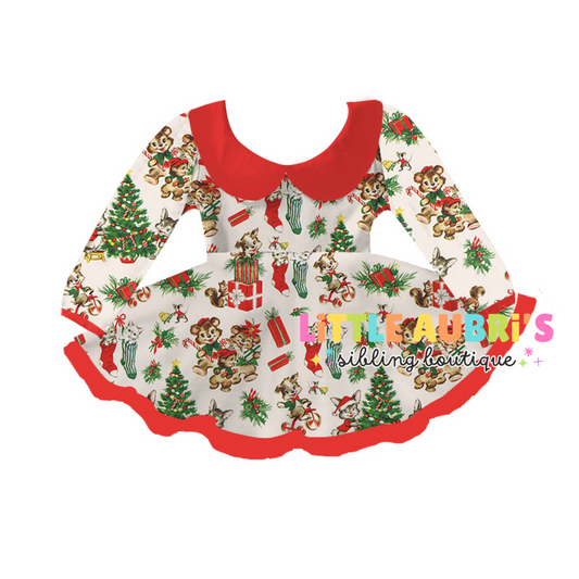 VINTAGE CHRISTMAS Collar Dress (*SHIPS LATE NOV)