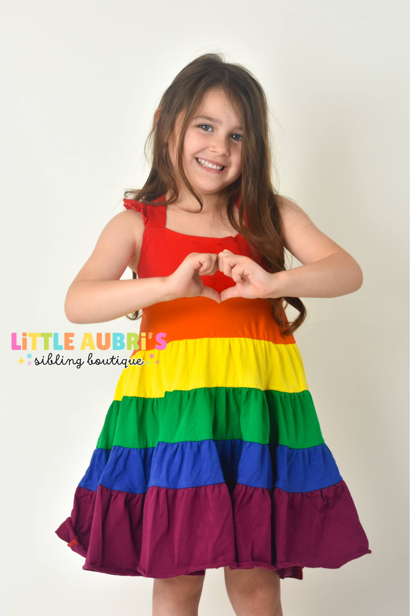 Over the Rainbow Tiered Ruffle Dress