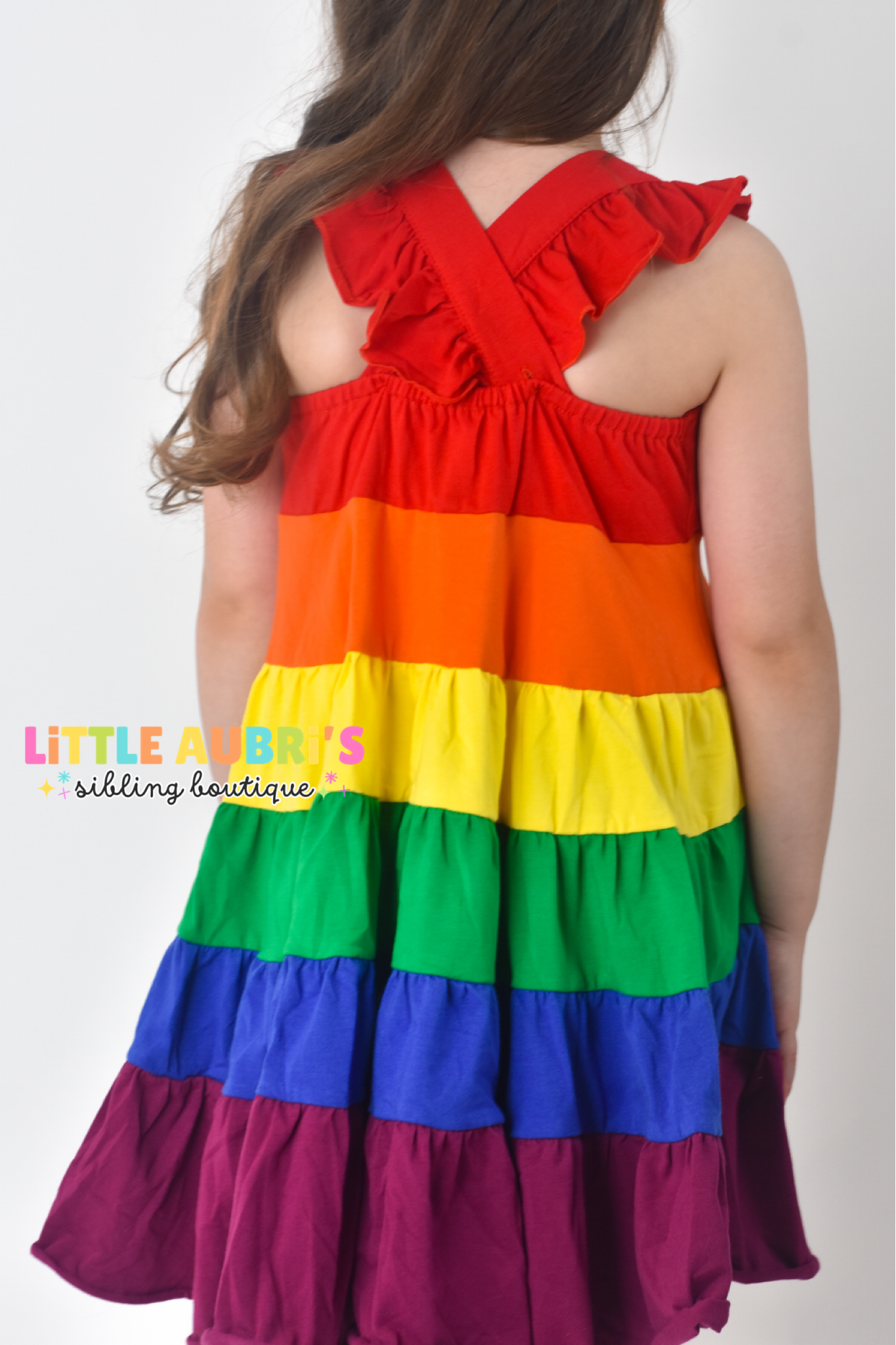 Over the Rainbow Tiered Ruffle Dress