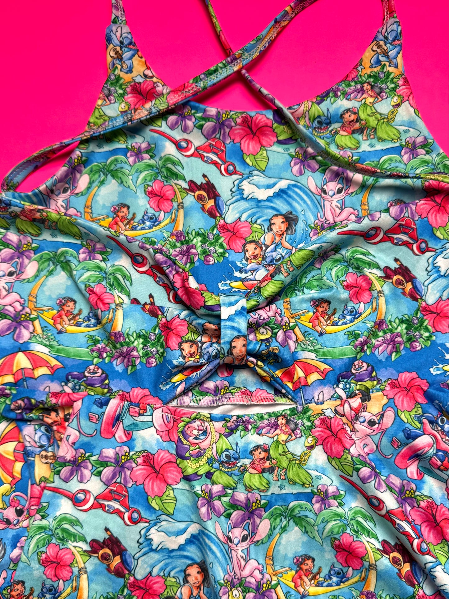 HAWAIIAN ALIEN Cross Back Twirl Dress