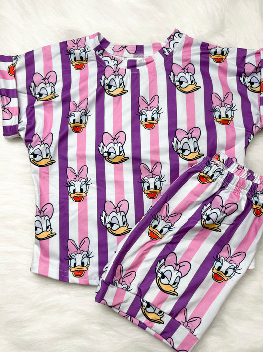 Girl Duck Boxy Tee and Shorts Lounge Set
