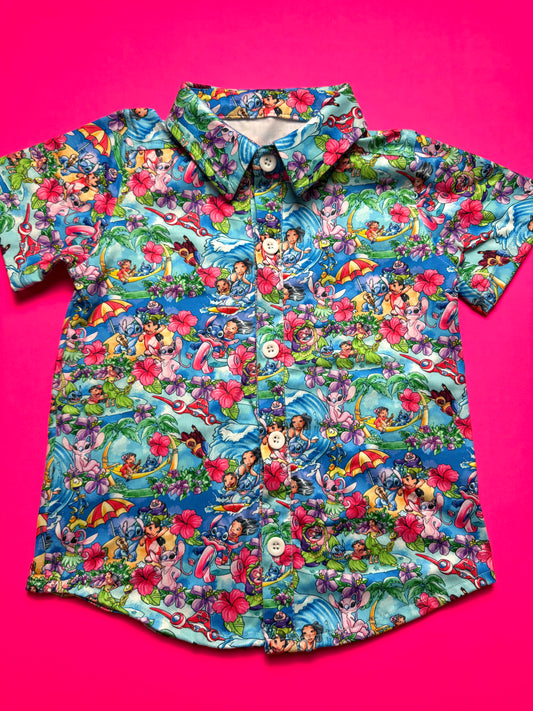 HAWAIIAN ALIEN Button Down Shirt