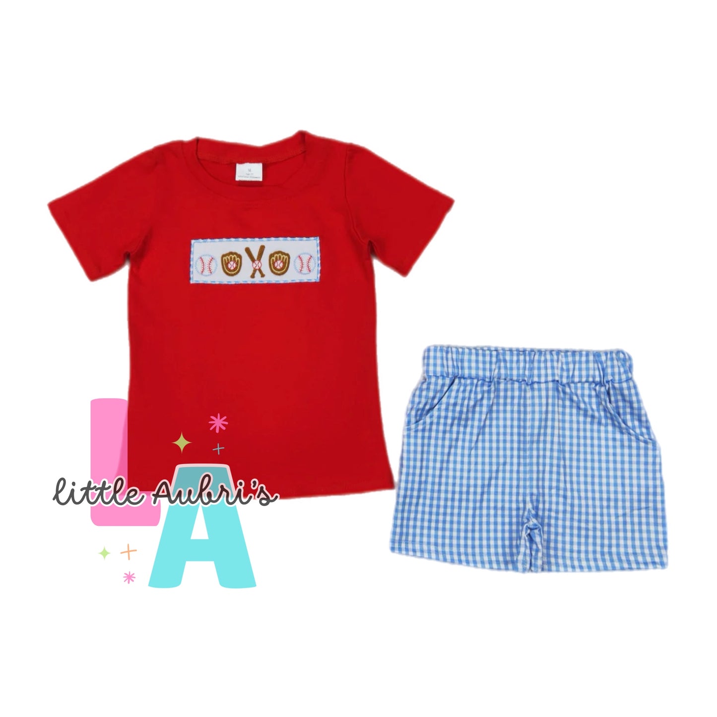 Embroidered Baseball Short Set ETA Late August
