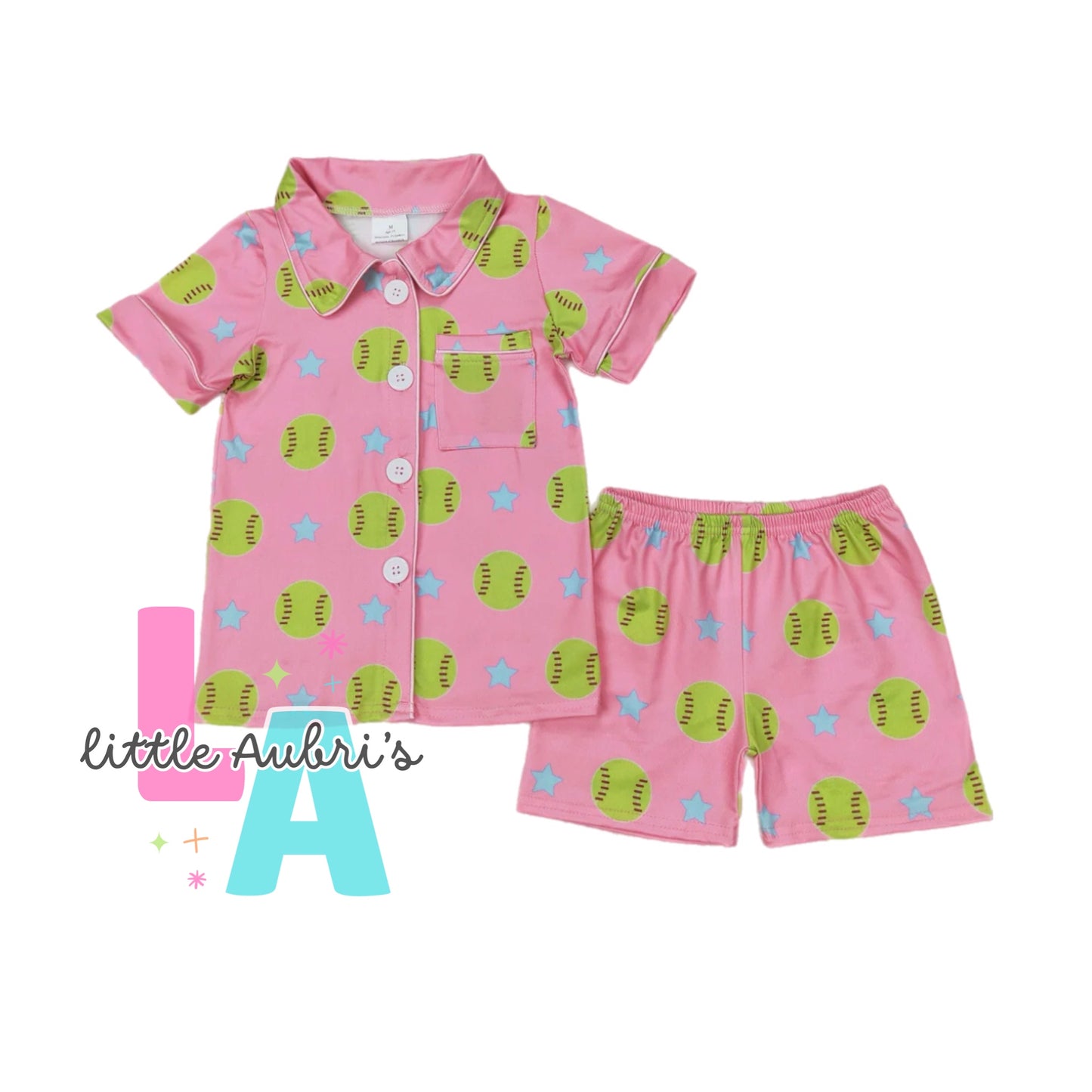 Softball Pajama Short Set ETA Late August