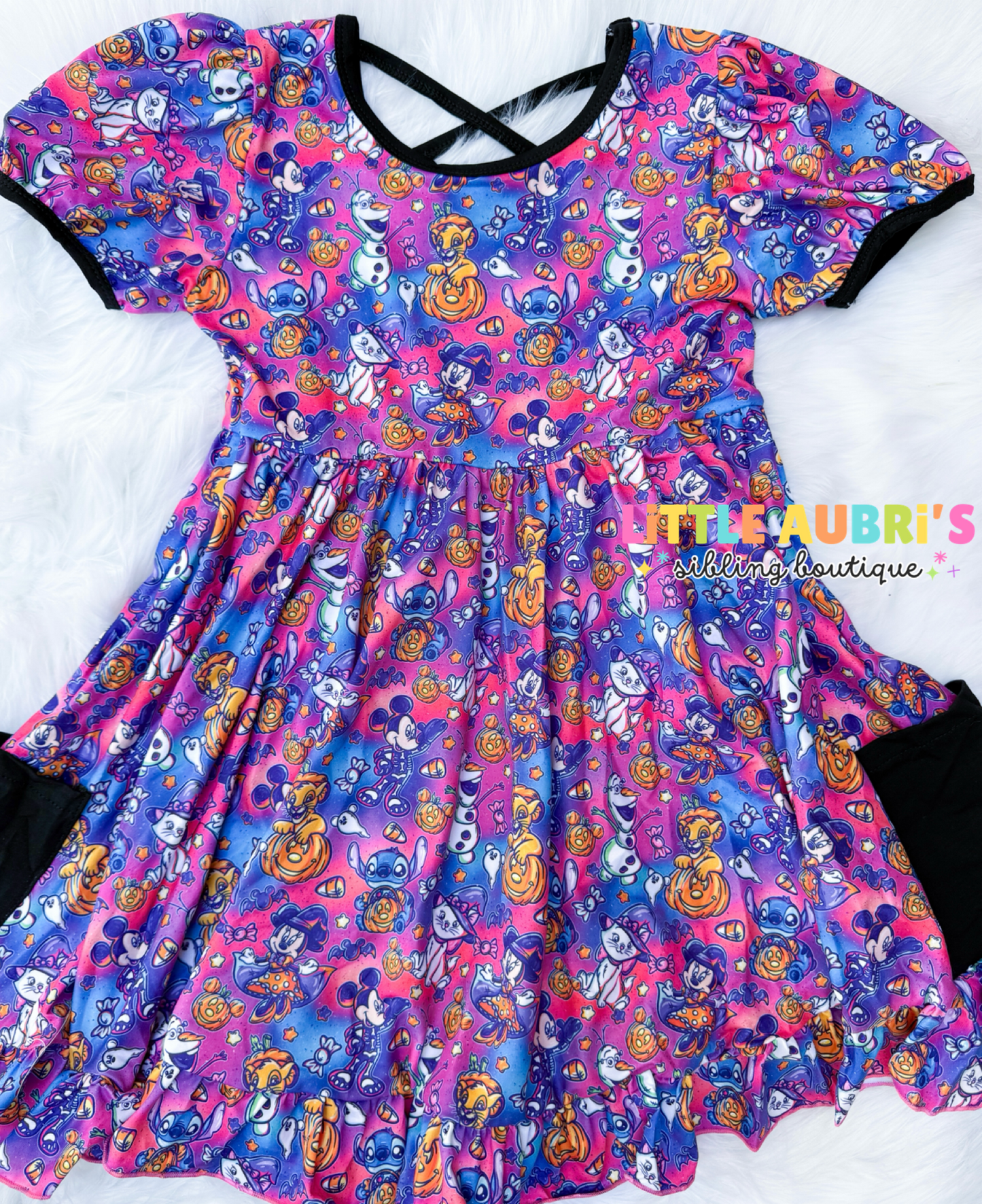 BOO BASH FRIENDS Cross Back Pocket Dress