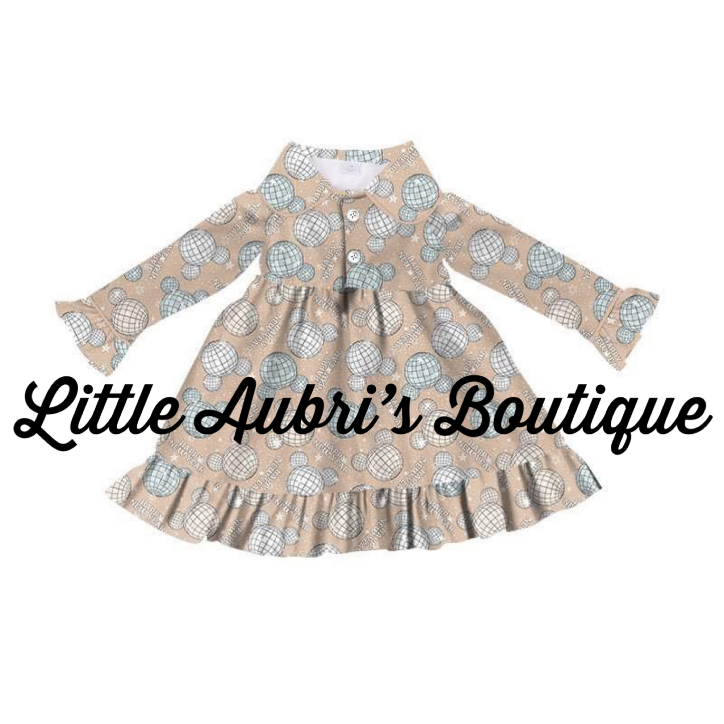 PREORDER Mouse Disco Balls Ruffle Pajama Dress CLOSES 9/22