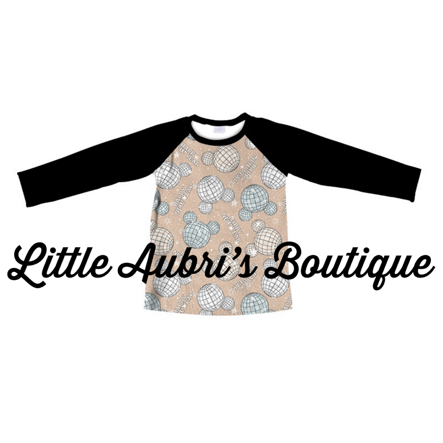 PREORDER Mouse Disco Balls Raglan CLOSES 9/22