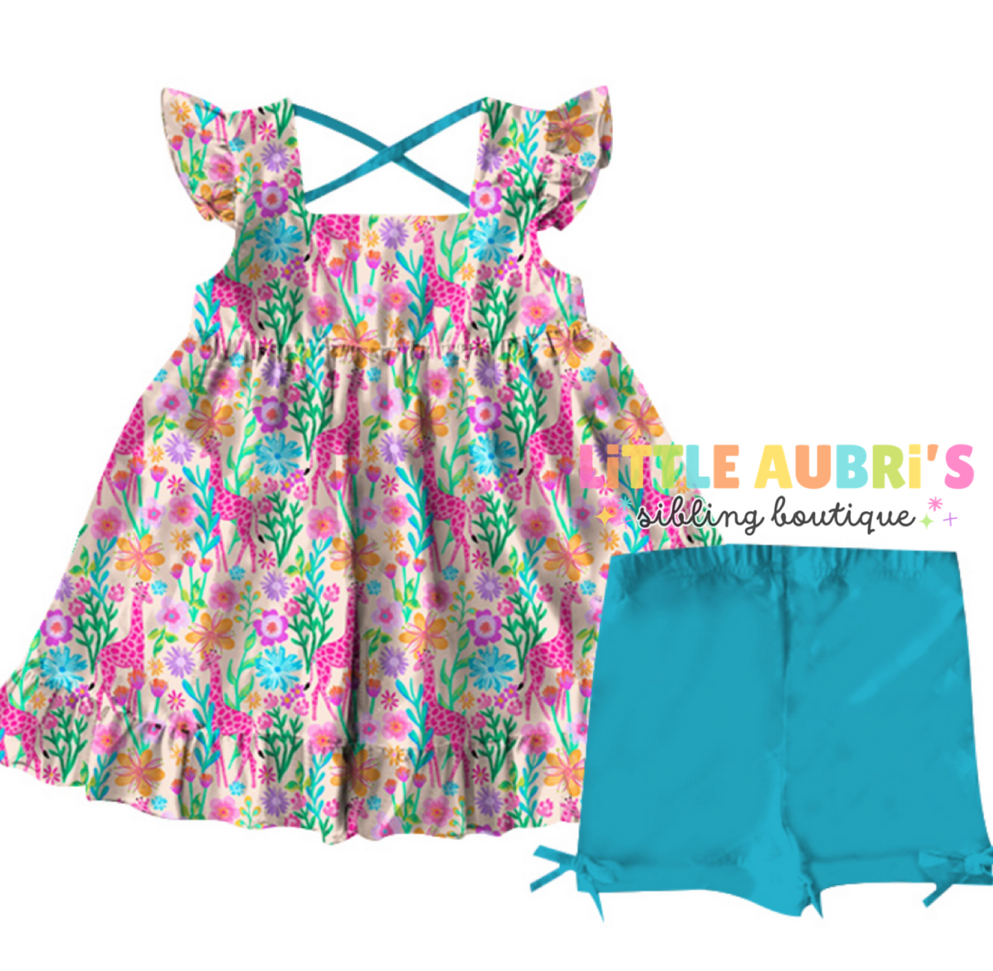 NEON SAFARI Tunic Short Set