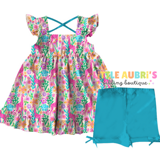 NEON SAFARI Tunic Short Set