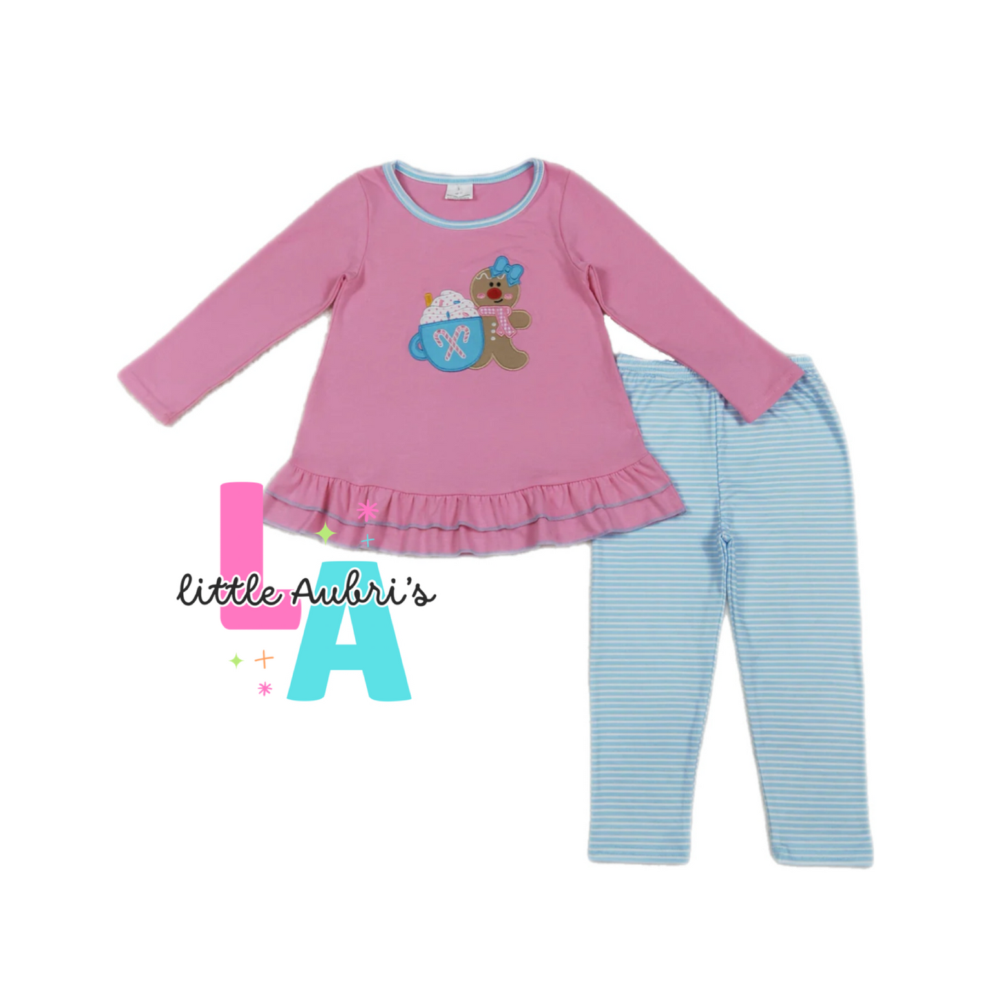 Embroidered Gingerbread Leggings Set ETA Late Nov