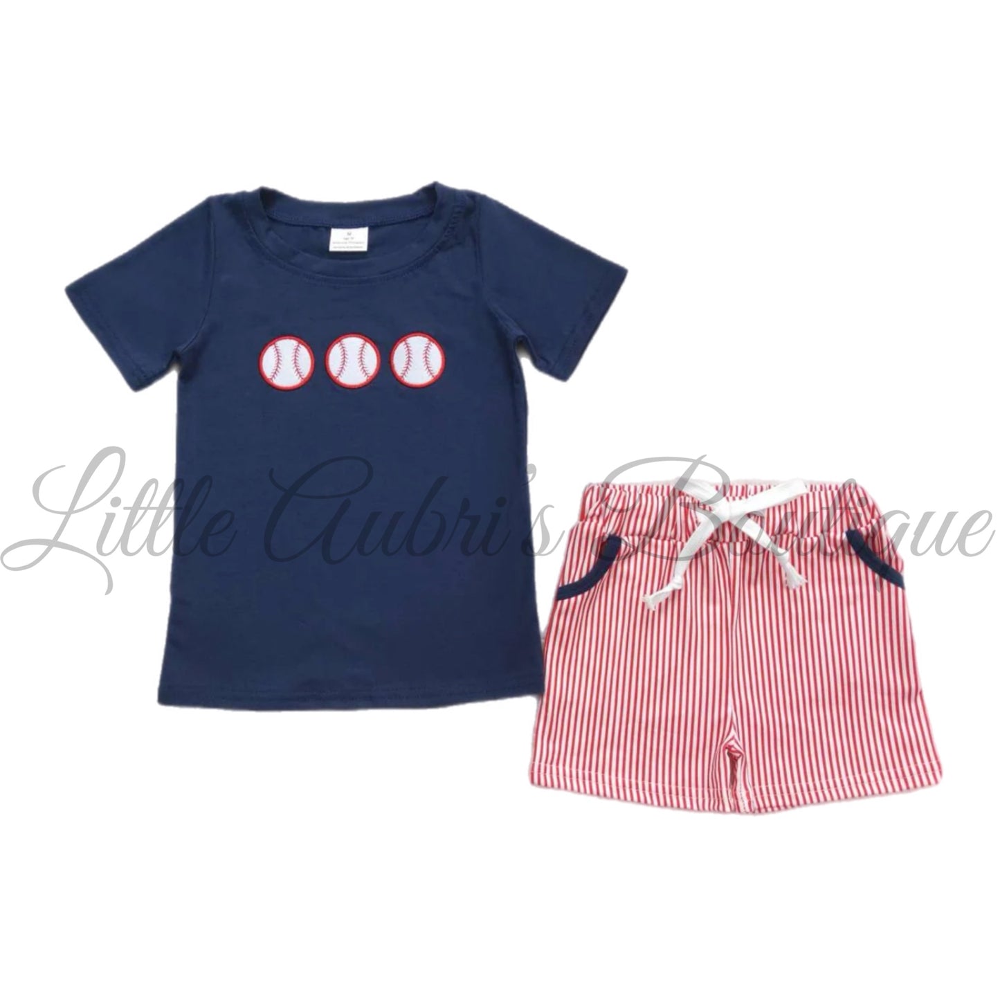 Baseball Embroidered Short Set ETA End August