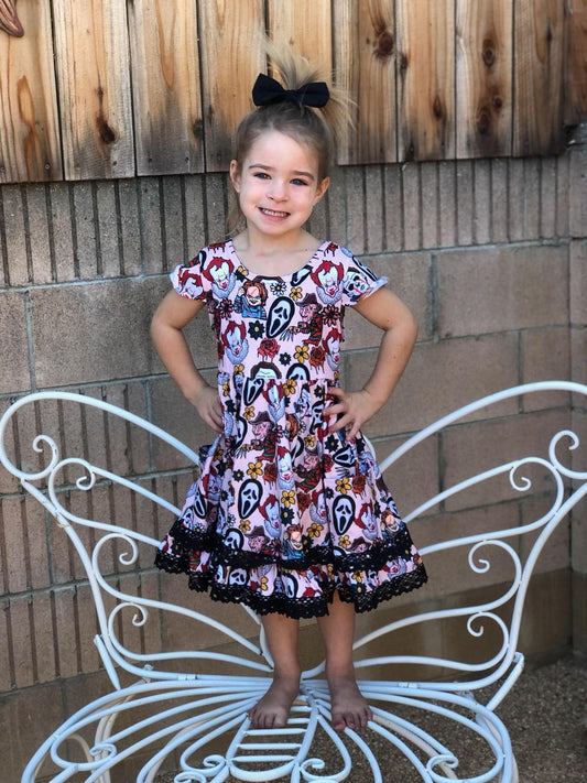 Floral Horror Lace Dress