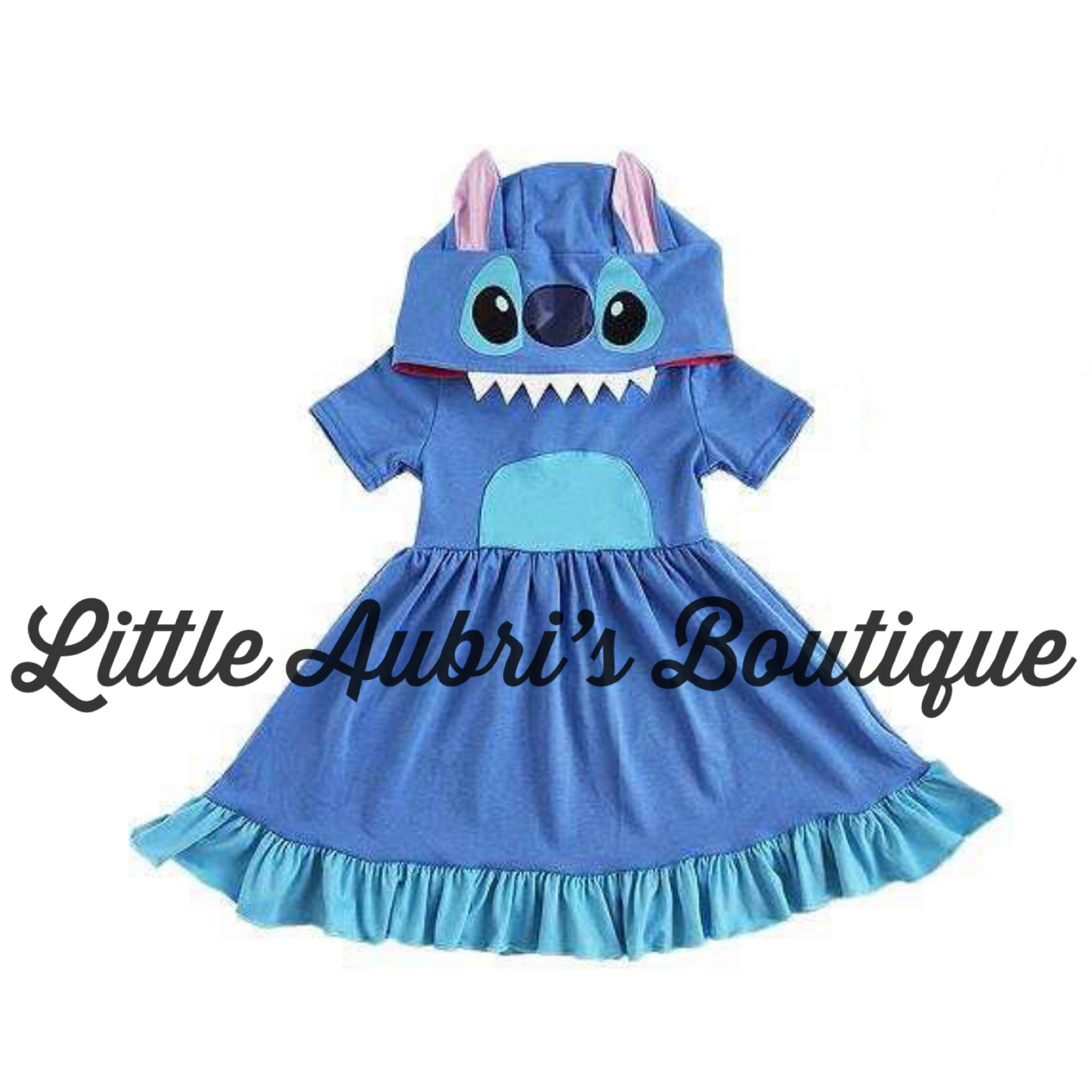 Blue Alien Hooded Dress