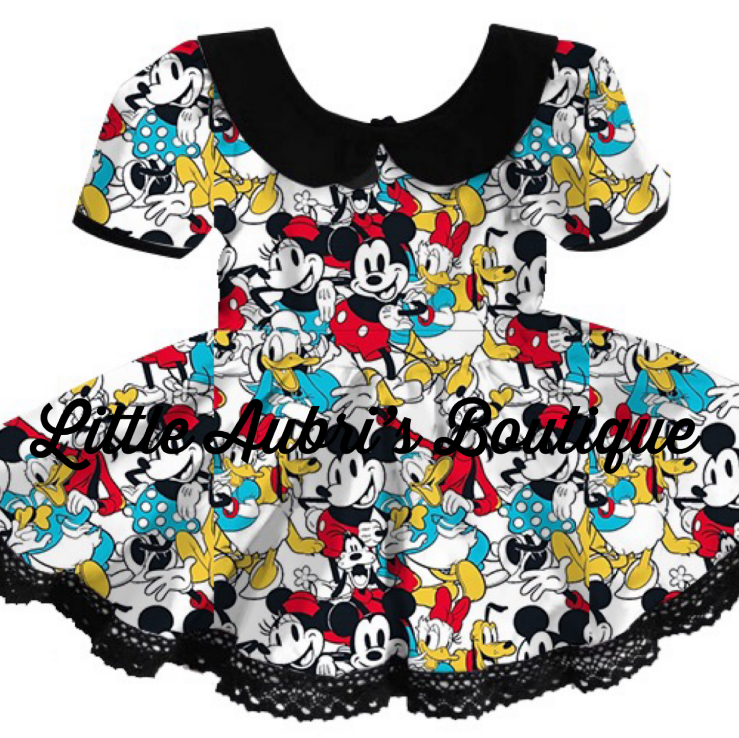 Adult Vintage Mouse Collar Lace Dress