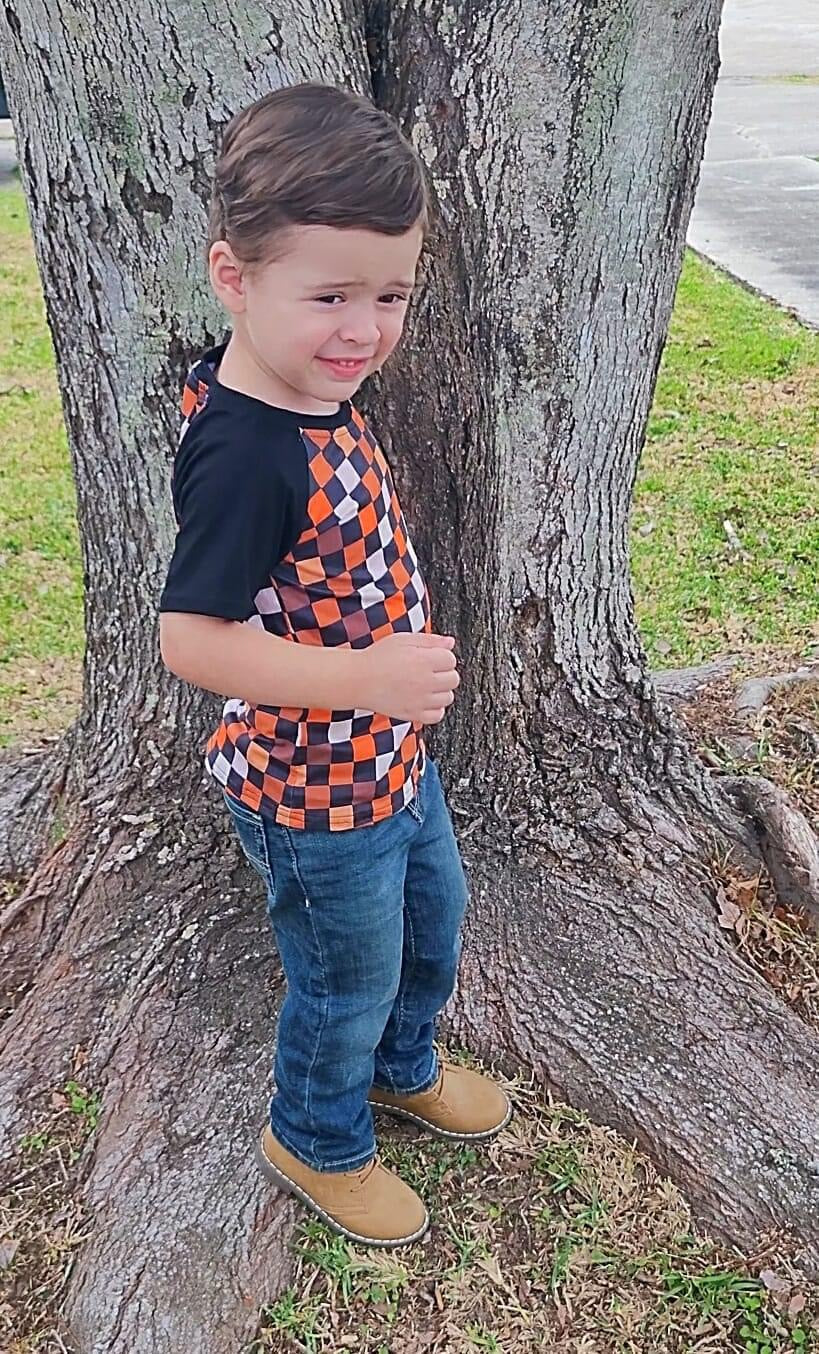 Fall Checker Pocket Raglan