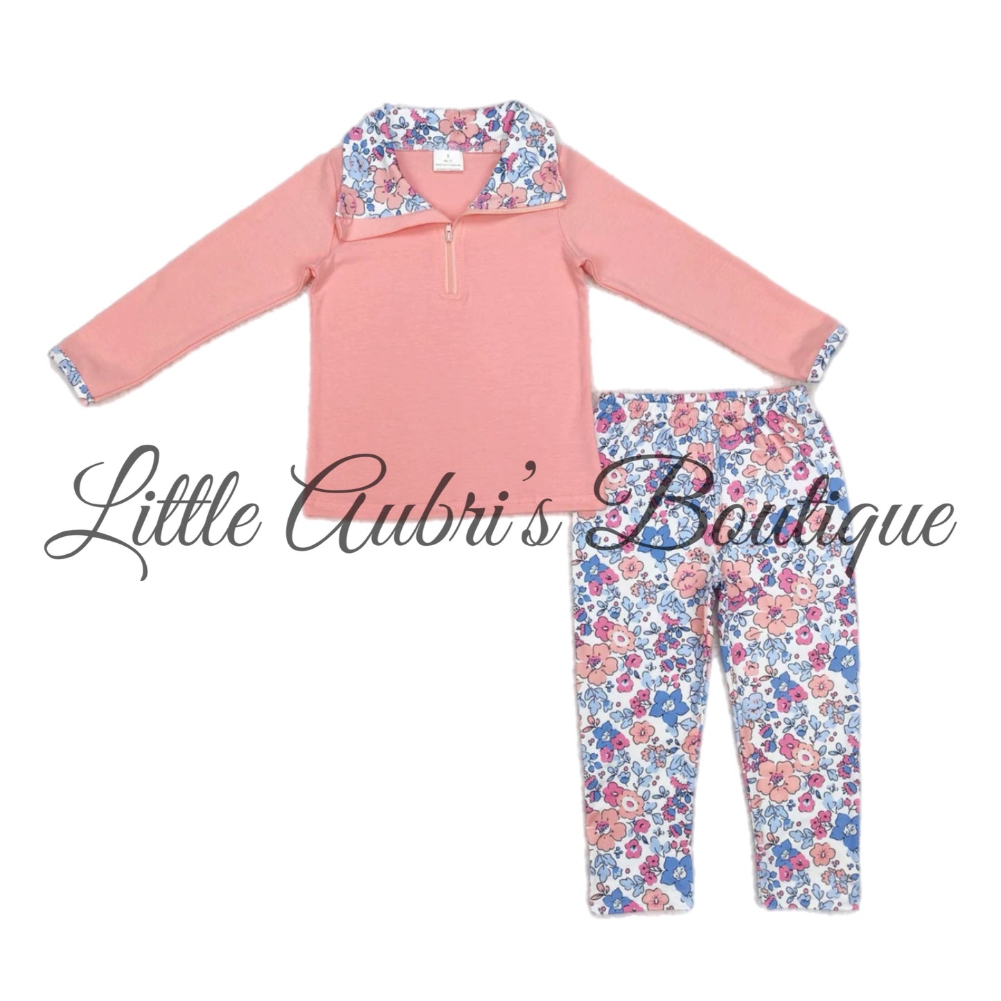 Floral Half Zip Leggings Set ETA End March