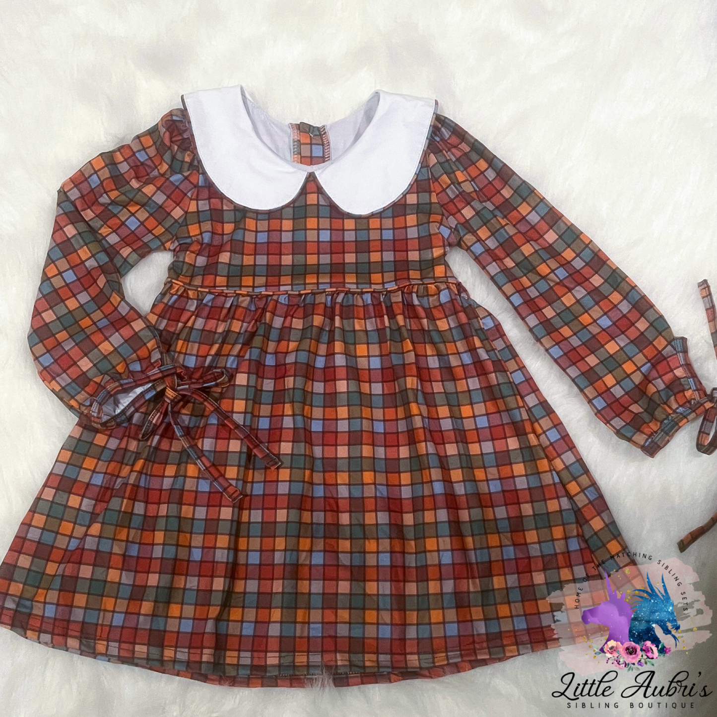 Harvest Plaid Collar Dress