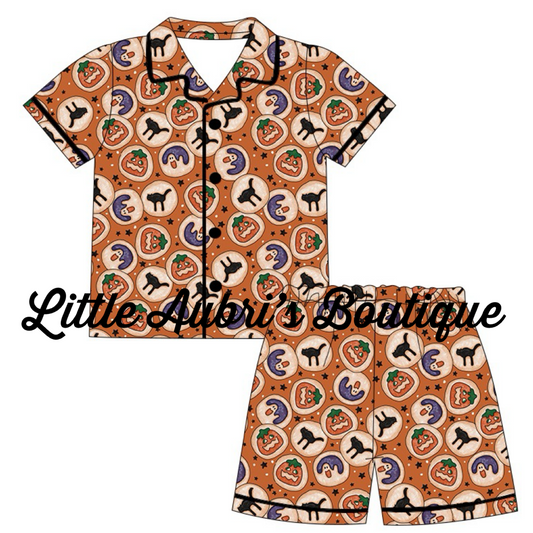 Adult Halloween Cookies Pajama Set