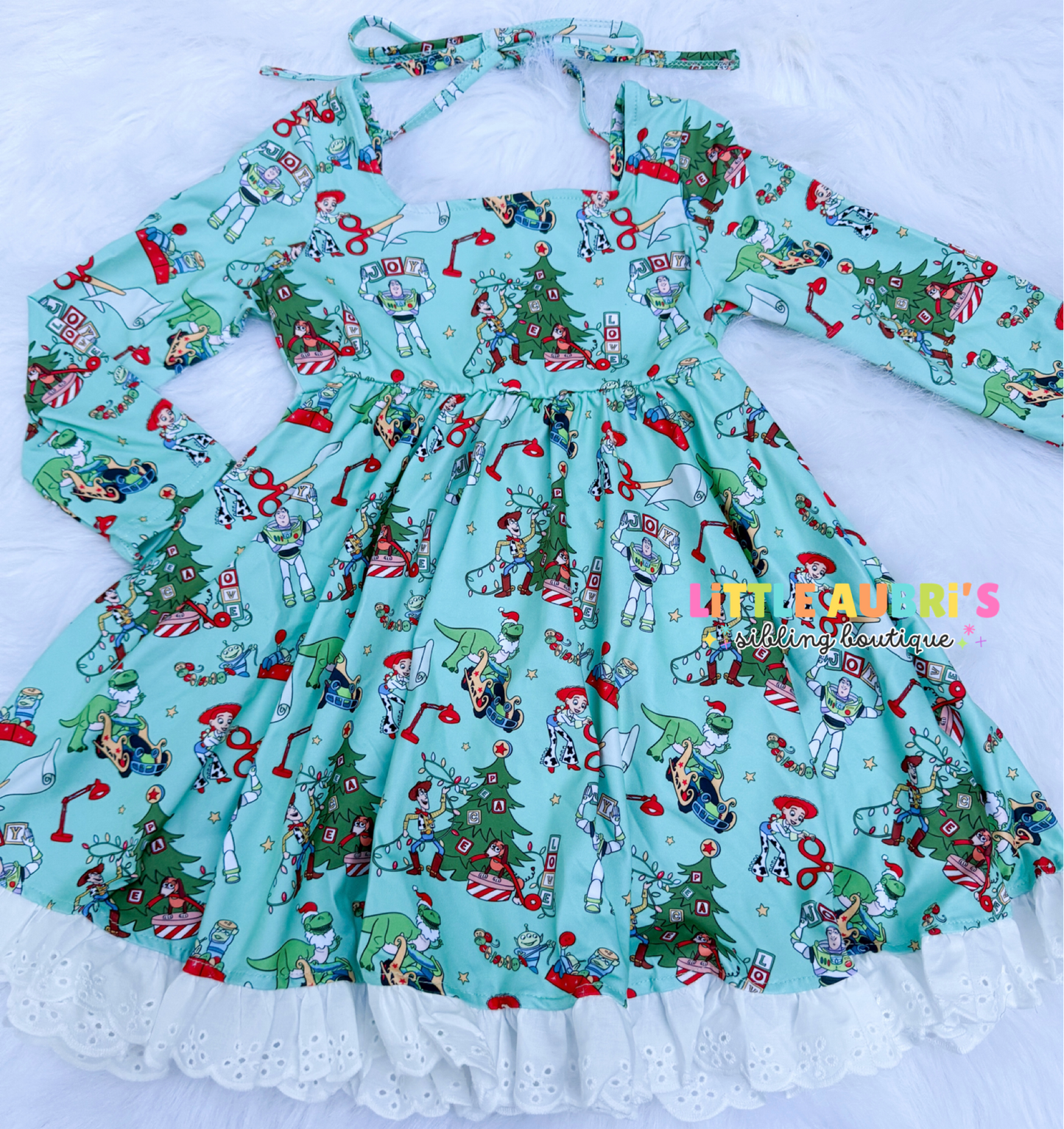 FESTIVE TOYS Lace Tie Dress