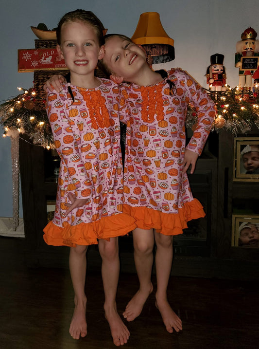 Fall Sweets Pajama Dress