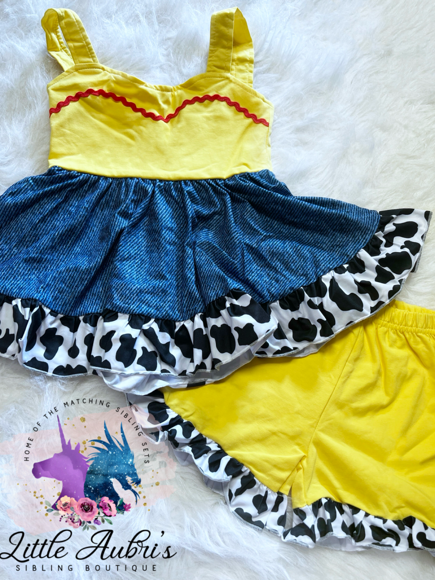Cowgirl Ruffle Shorts Set