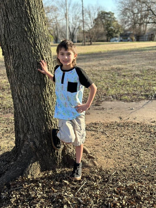 Vintage Bunny Pocket Henley