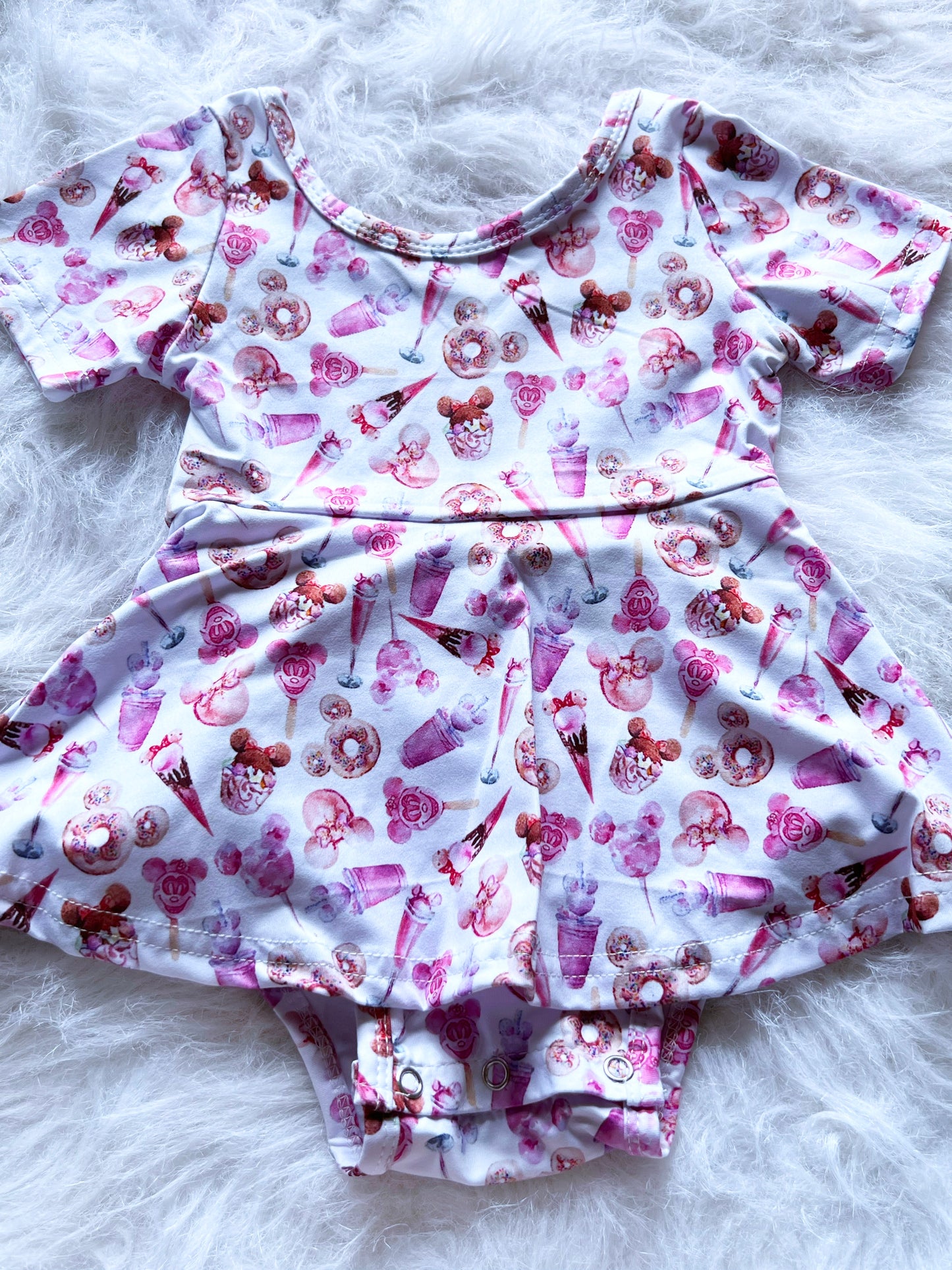 Pink Mouse Sweets Skirted Leotard