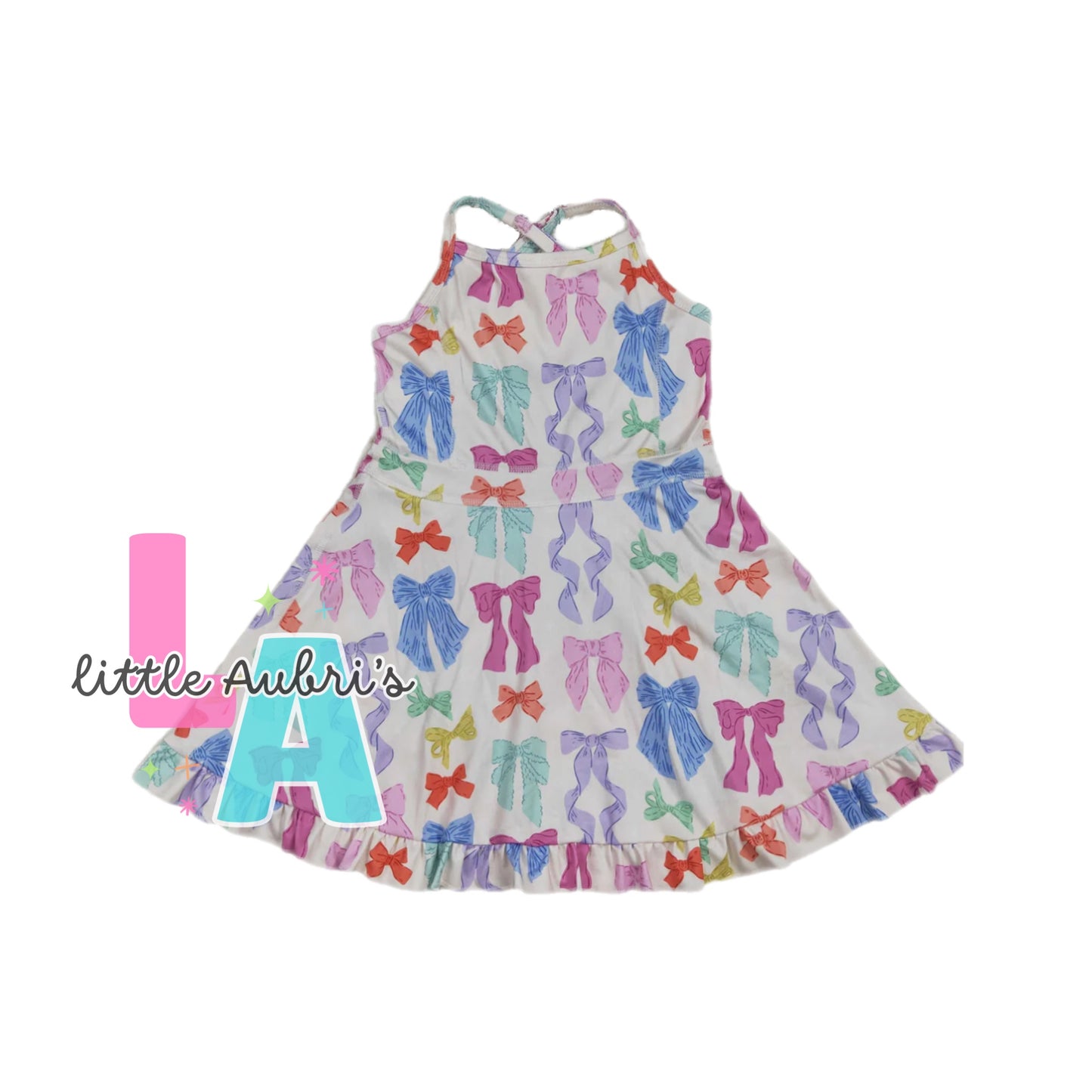 Multicolor Bow Athletic Dress ETA Late August